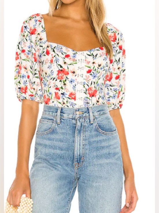 Astr Tops - ASTR the Label Hook & Eye Square Neck Top